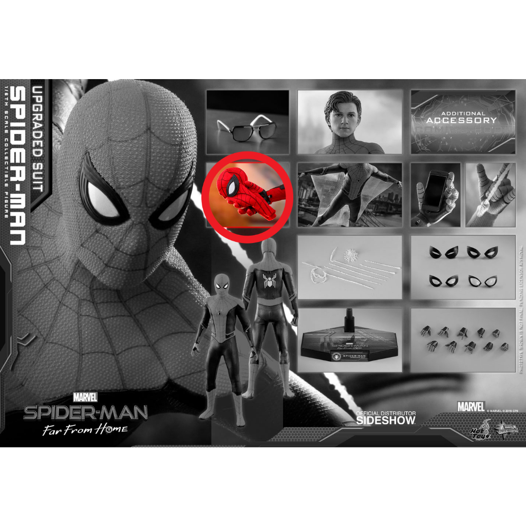 ็Hot toys-หน้ากาก Spider-Man จาก Hot toys Spider-Man upgraded suit*เฉพาะหน้ากากเท่านั้น*