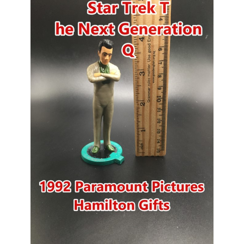 ฟิกเกอร์ Star Trek หายาก ปี 1992 "Q" Star Trek The Next Generation Figure 4"  Paramount Pictures Hamilton Gifts Toy
