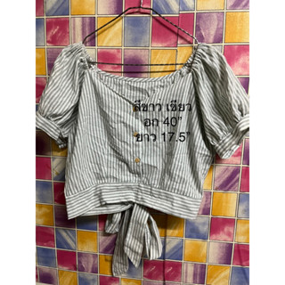 เสื้อครอปเชิ้ต มือ2 สภาพดี