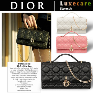 ถูกที่สุด ของแท้ 100%/ดิออร์Dior MISS MINI Women/Shoulder Bag สุภาพสตรี/กระเป๋าสะพายข้าง