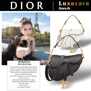 ถูกที่สุด ของแท้ 100%/ดิออร์Dior Womens Mini Saddle Bag (With Strap) กระเป๋ามินิอานผู้หญิง/กระเป๋าถือ