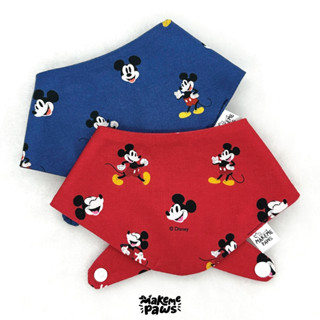 Mickey Mouse❤️🐭 Bandana ผ้าพันคอสุนัข ผ้าพันคอสัตว์เลี้ยง ผ้าพันคอแมว