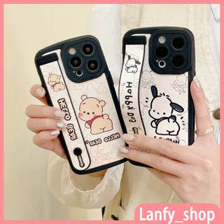 💖New 💖iPhone 14 13 12 11 Pro Max เคส for เคสไอโฟน11 น่ารัก ลูกสุนัข สายรัดข้อมือ บางเบาพกพาง่าย Case