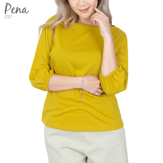 Pena house เสื้อยืดแฟชั่นคอกลม แขนสามส่วน สีพื้น  รุ่น PSTL092201-NEW COLOR