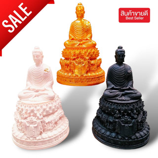 ALN888พระพุทธรูปปางสมาธิ มีแบบ 3 แบบ 3 สีให้เลือก ฐานอินเดีย ขนาดหน้าตัก 5 นิ้วสูง 27 ซม. เนื้อเรซิ่นเกรดA+ บูชาเสริมควา