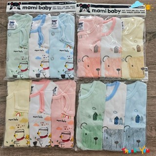 Mamibaby เสื้อเดี่ยวแพค3ตัว แบบกระดุม/แบบผูก แขนสั้น/แขนยาว