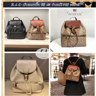 U.S OUTLET coach แท้ กระเป๋าเป้สะพายหลังสตรี EVIE กระเป๋าเป้สะพายหลัง Drawstring กระเป๋าเดินทาง กระเป๋าพักผ่อน 68563