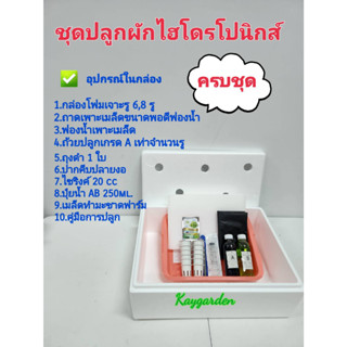 ชุดปลูกผัก ชุดทดลองปลูกผัก ชุดปลูกผักไฮโดรโปนิกส์ ชุดปลูกผักสลัด ครบชุดที่เดียว