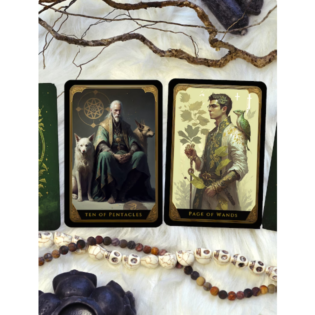 พร้อมส่ง ROYAL GREEN TAROT DECK ไพ่อินดี้