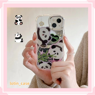 🎁ส่งของขวัญ🎁เคสไอโฟน สำหรับ 11 13 for iPhone Case 14 12 Pro Max น่ารัก น่าสนใจ หมีแพนด้า กันกระแทก ปกป้อง เคสโทรศัพท์