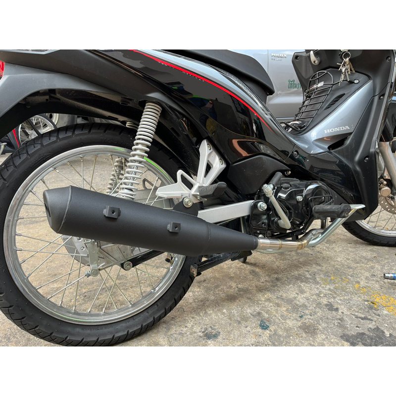 ท่อผ่าหมกกึ่งเปิด คอไล่ W110i ปี21-26 ปลายปิด
