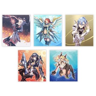 แผ่นชิกิชิ Phantasy Star Online 2 PSO2 Visual Card Collection With Item Serial Code All 5 Types Seven-Eleven Limited