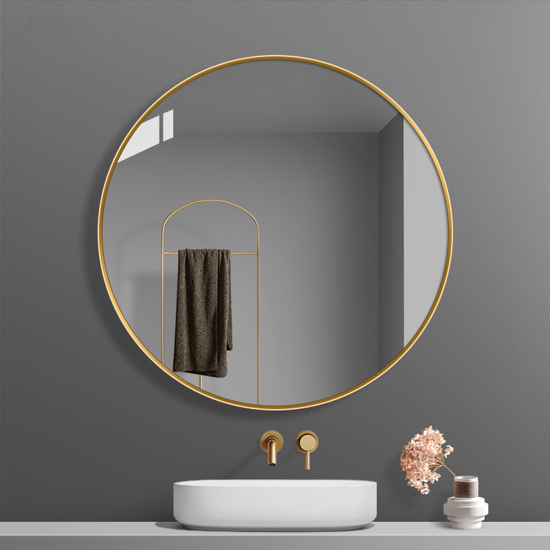 AiHome กระจกแท้ 40/50/60/70/80cm กระจกห้องน้ำ บานใหญ่ กระจกติดผนัง กรอบ​สวย ผิวเรียบสนิท