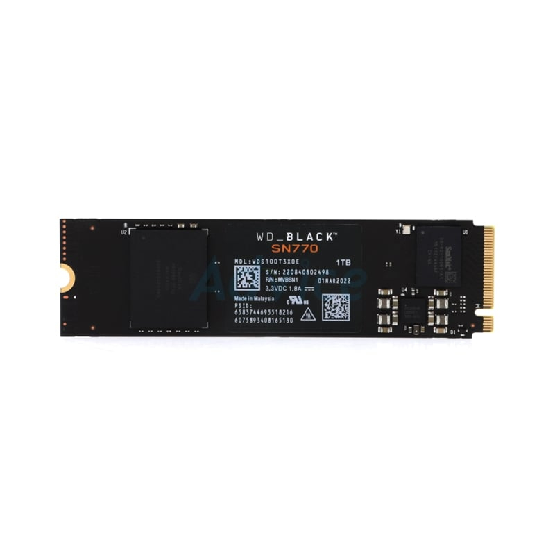 1 TB SSD (เอสเอสดี) WD BLACK SN770 - PCIe 4/NVMe M.2 2280 (WDS100T3X0E) มีสินค้าพร้อมจัดส่ง