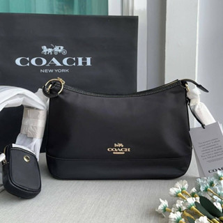 🍀🍀 Coach Nylon Ellis Shoulder Bag Black Multi CA205