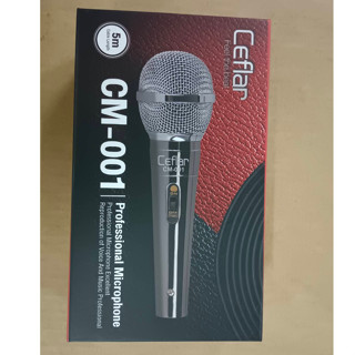 CEFLAR  Microphone ไมค์โครโฟน รุ่น CM-001 (สีดำ)ไมค์คาราโอเกะ ยาว 5 เมตร