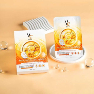 มาส์กหน้าวิตซีรัชชา(แบบซอง) RATCHA VIT C BIO FACE MASK