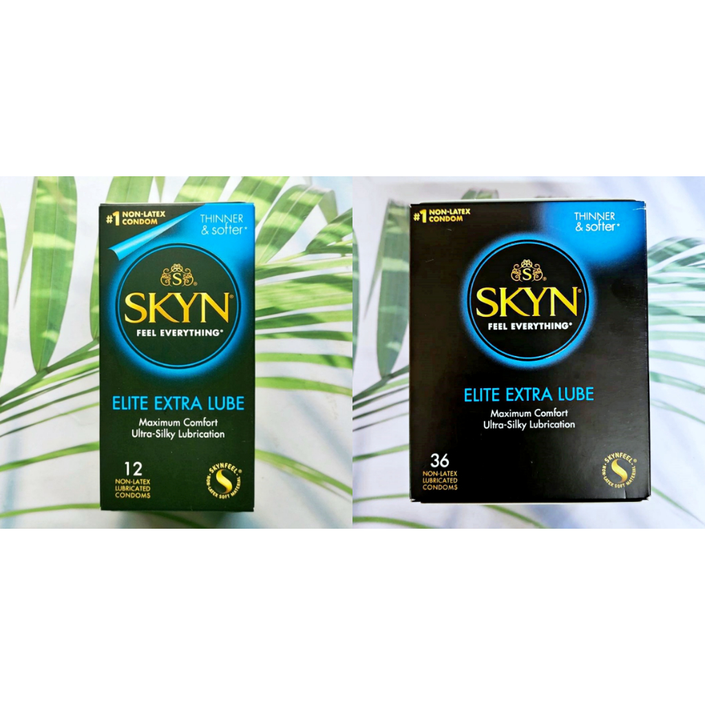 SKYN Feel Everything ELITE EXTRA LUBE Maximum Comfort Size 53 mm. ถุงยางอนามัย คอนดอม บางเฉียบ