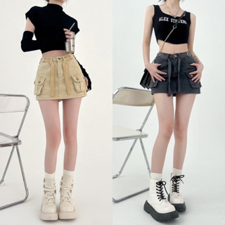 Theyourlooks พร้อมส่ง Cargo short skirt กระโปรงกางเกง Y2K 🪶🦫 (TYL590)