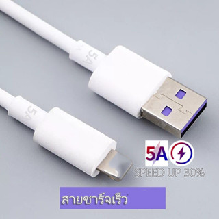 สายชาร์จเร็ว สำหรับไอphone Super Fast Charging Cable สายชาร์จ 5A  ยาว 0.5/1/1.5/2/3เมตร ส่งจากไทย