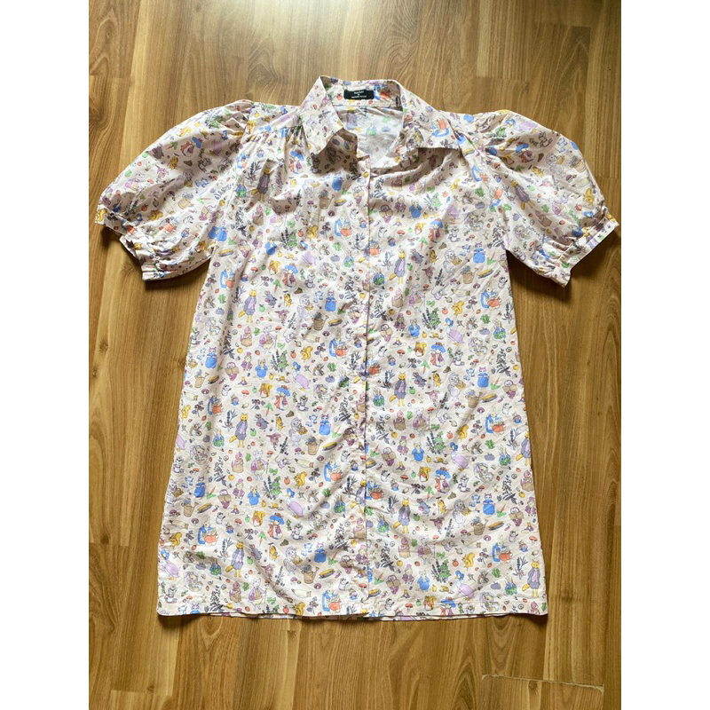 เดรสทรงปล่อย Pizza outfit