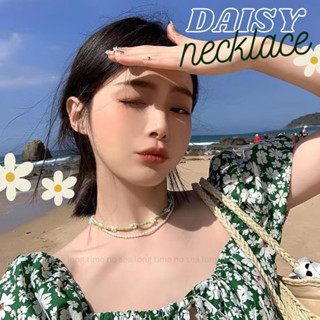 🇹🇭🌼 daisy necklace สร้อยคอดอกเดซี่ สร้อย2layer สีขาวเขียว