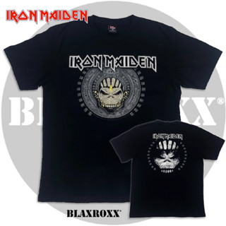 ฺBlaxroxx เสื้อวง ลิขสิทธิ์แท้ Iron Maiden (IRM017) สกรีนจม คมชัด ไม่หลุดลอก