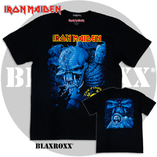 Blaxroxx เสื้อวง ลิขสิทธิ์แท้ Iron Maiden® (IRM007) เสื้อยืดคอกลมแขนสั้น เสื้อยืด เสื้อสกรีนลาย เสื้อวินเทจ