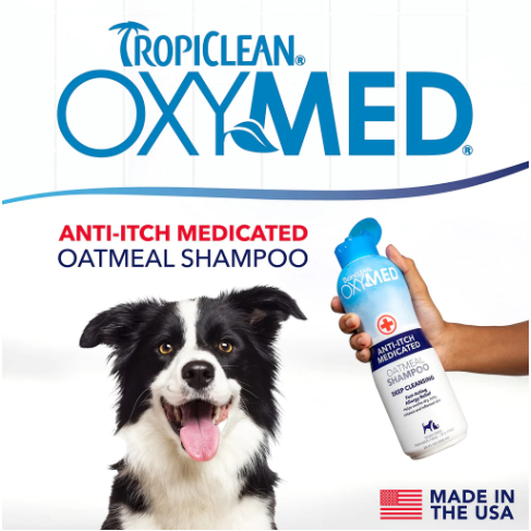 TropiClean Oxy-Med Anti-Itch Oatmeal Shampoo 592ml For Dogs and Cats