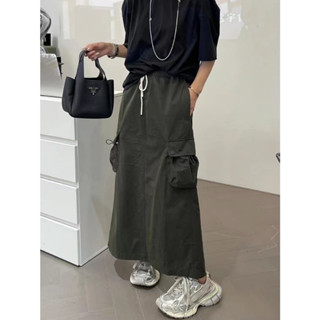 กระโปรงยาวคาร์โก้ BANDED WAIST PARACHUTE CARGO SKIRTS