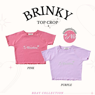 Ninneties_เสื้อครอปคอระบาย_Brinky tee