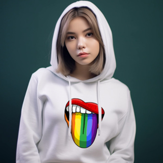 HOODIE เสื้อฮูด LGBTQ+ pride สนับสนุนความเท่าเทียม V4 ผ้าใส่สบาย