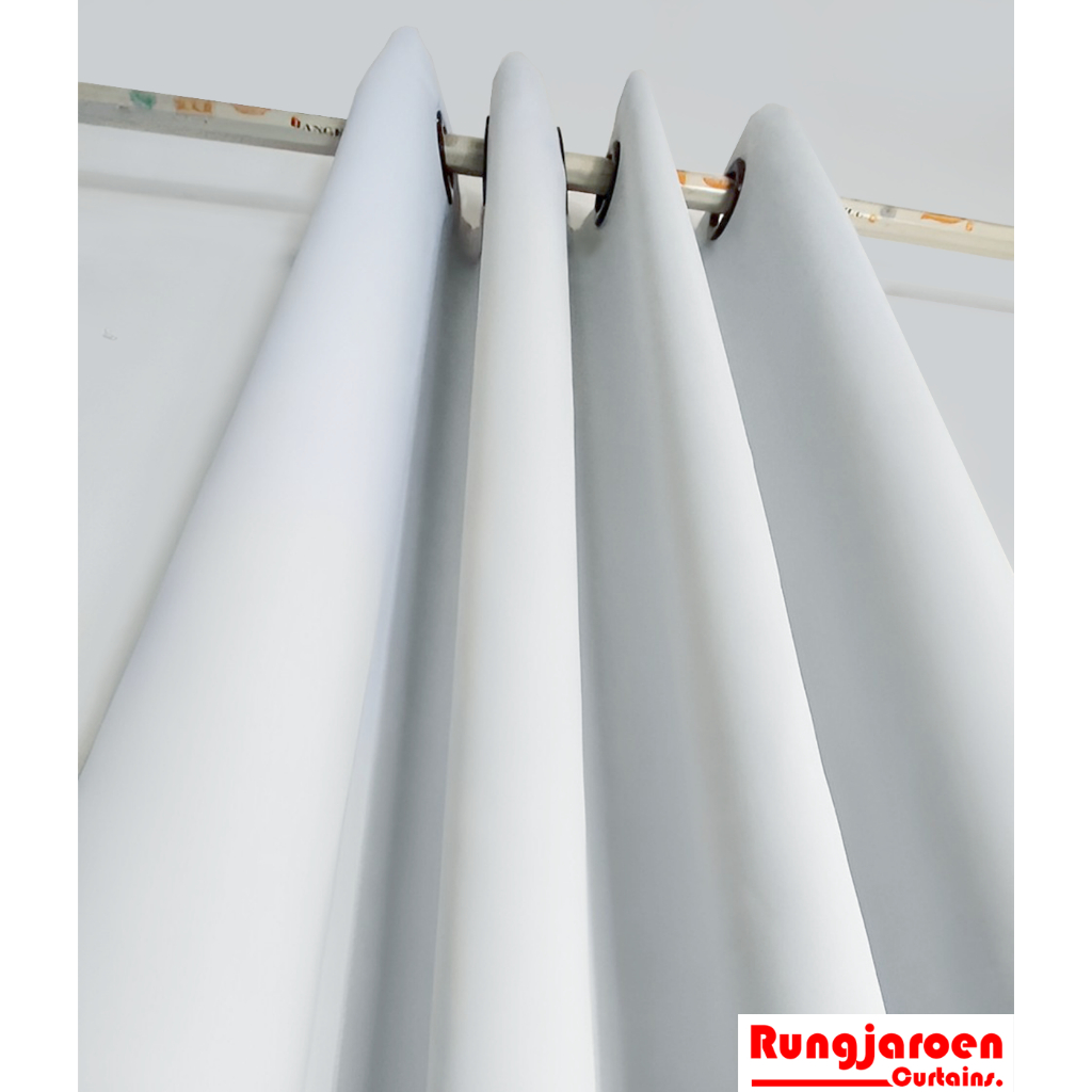 แนะนำ ผ้าม่าน ผ้าม่านสีขาวหม่นแบบตาไก่ สีขาวควันบุหรี่ Blackout UV ตกแต่งบ้าน By ร้านรุ่งเจริญผ้าม่าน ราคาพิเศษ มีเก็บเงินปลายทาง