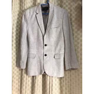 H&amp;M slim fit linen suit sz. eur 42 (used)