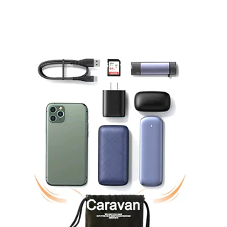 Caravan Crew(สีเขียว) Storage bag ถุงผ้า กระเป๋าหูรูด กระเป๋าผ้าเล็ก