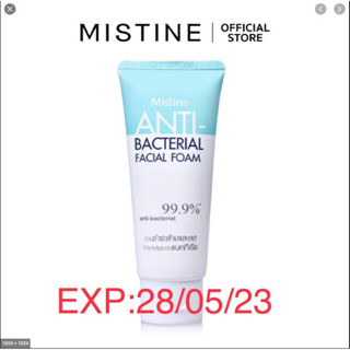 🔥อ่านก่อนสั่ง🔥โฟมล้างหน้า มิสทิน แอนตี้ แบคทีเรียล เฟเซียล โฟม 80ก. MISTINE ANTI-BACTERIAL FACIAL FOAM 80G.EXP:28/05/23