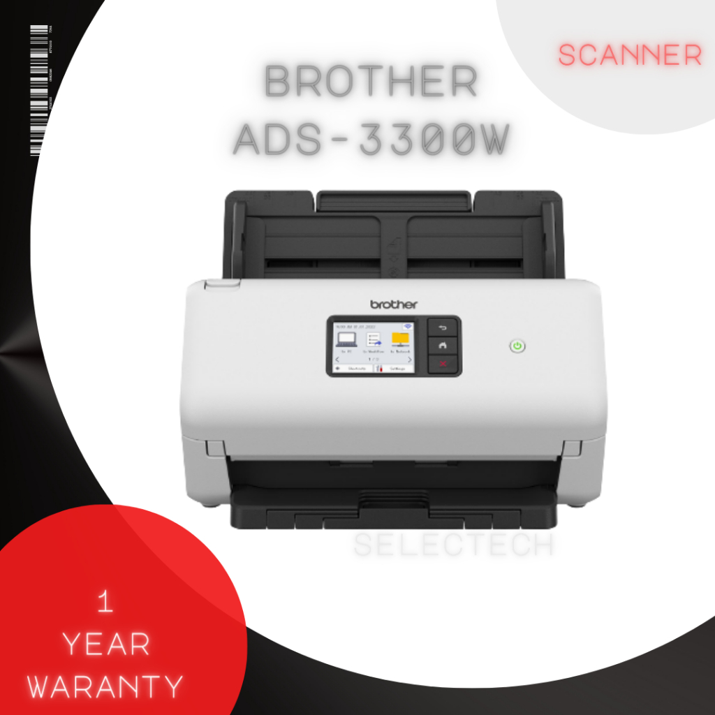 Brother ADS-3300W Desktop Network Scanner เครื่องสแกนเอกสาร สแกนเอนร์