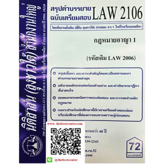 สรุปคำบรรยาย LAW2106 (LAW 2006) กฎหมายอาญา 1