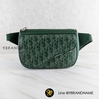 Christian Dior (สีเขียวเหนี่ยวทรัพย์จร้าาา) Green Oblique World Tour Belt Bag