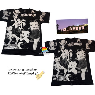 เสื้อยืดฟอก OVP ลาย Betty Boop - HOLLYBOOP (ฺป้าย Bootleg)