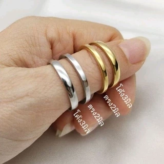 แหวนเกลี้ยง 3มิล สแตนเลสแท้ไม่ลอกไม่ดำใส่อาบน้ำได้ เกรดเอ ราคาถูก เลสแท้ ใส่ได้ทั้งผู้ชาย ผู้หญิง