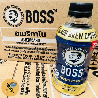 [24 ขวด] BOSS COFFEE by Suntory บอส คอฟฟี่ (อเมริกาโน่, ลาเต้, ไม่มีน้ำตาล) 230ml