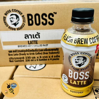 [24 ขวด] BOSS COFFEE by Suntory บอส คอฟฟี่ (อเมริกาโน่, ลาเต้, ไม่มีน้ำตาล) 230ml