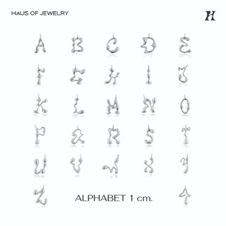 Haus of Jewelry - EVER Whitegold Alphabet 1 cm. ชาร์มตัวอักษร 1 ซม.