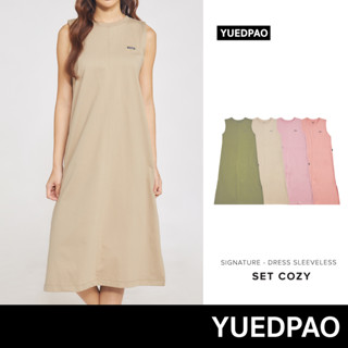 Yuedpao (ใหม่ล่าสุด!!)  ผ้าหนาทรงสวย ยับยากรีดง่าย รับประกันไม่ย้วย 2 ปี Signature Dress Sleeveless Set Cozy