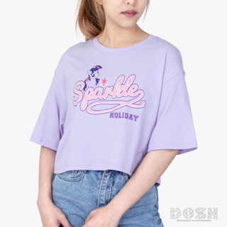 DOSH WOMENS CROPPED TOPS MY LITTLE PONY เสื้อยืดทรงครอป ผู้หญิง DPWT1008-VI