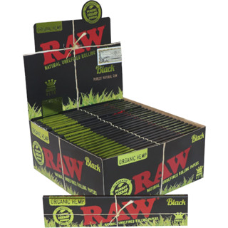 ยกกล่อง ของแท้100% ส่งไว RAW Organic Black KSS 50 ชิ้น/กล่อง กระดาษraw ก้นกระดาษ กระดาษโรล Raw Rolling Paper