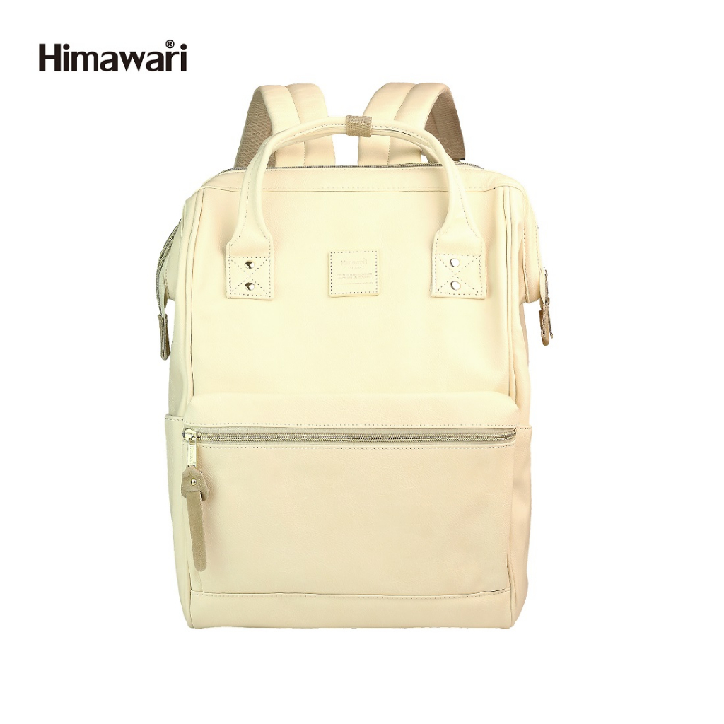 กระเป๋าเป้สะพายหลัง ฮิมาวาริ Himawari Backpack with USB Charging 14" Laptop Compartment PU 9001 Ivory #51