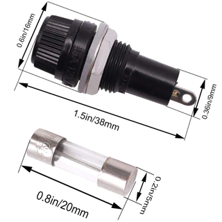 WIREMAN กระบอกฟิวส์แก้ว 20 มม. 30 มม. Fuse Holder แบบหมุนเกลียว ฝาขันน็อต สำหรับฟิวส์หลอดแก้ว งานซ่อมไฟฟ้า DIY