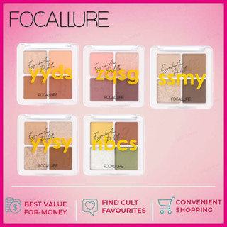 ส่งไว🚀พาเลตต์อายแชโดว์พาเลทกันน้ำสี่สีอายแชโดว์เนื้อนุ่มติดทนนาน Focallure รหัสลับ